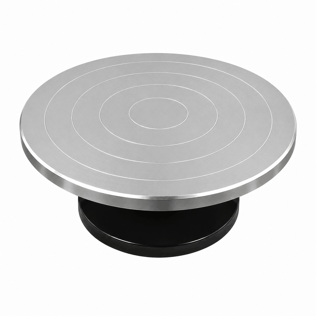 28cm Chrome Cake Decorating Turntable Stand with Smooth 360 Degree Rotation