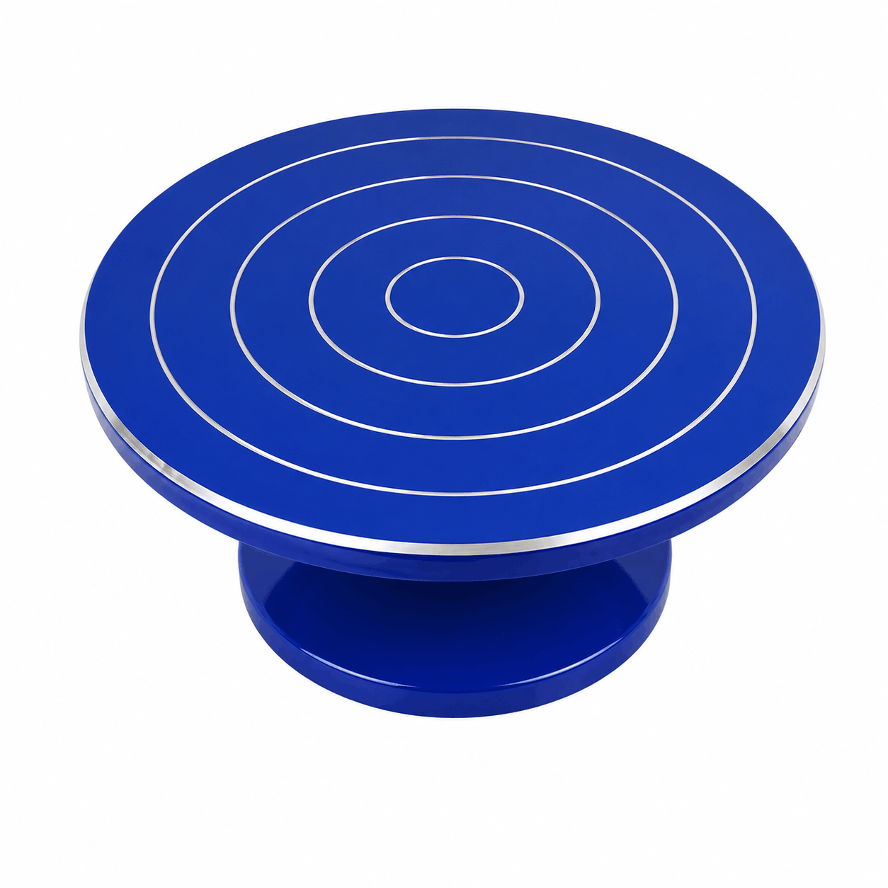 28cm Dark Blue Cake Decorating Turntable Stand with Smooth 360 Degree Rotation