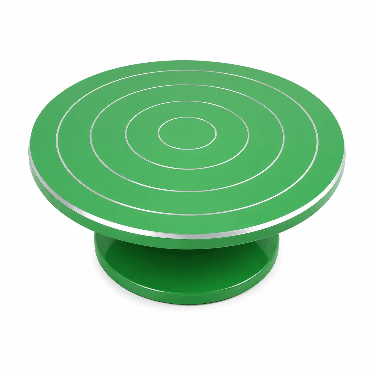 28cm Green Cake Decorating Turntable Stand with Smooth 360 Degree Rotation