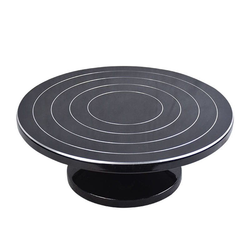 30cm black Cake Decorating Turntable Stand with Smooth 360 Degree Rotation