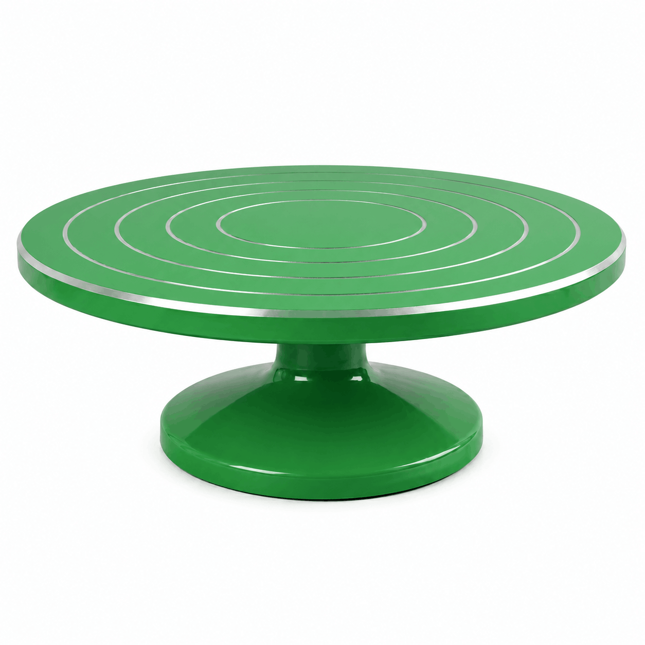 28cm Green Cake Decorating Turntable Stand with Smooth 360 Degree Rotation